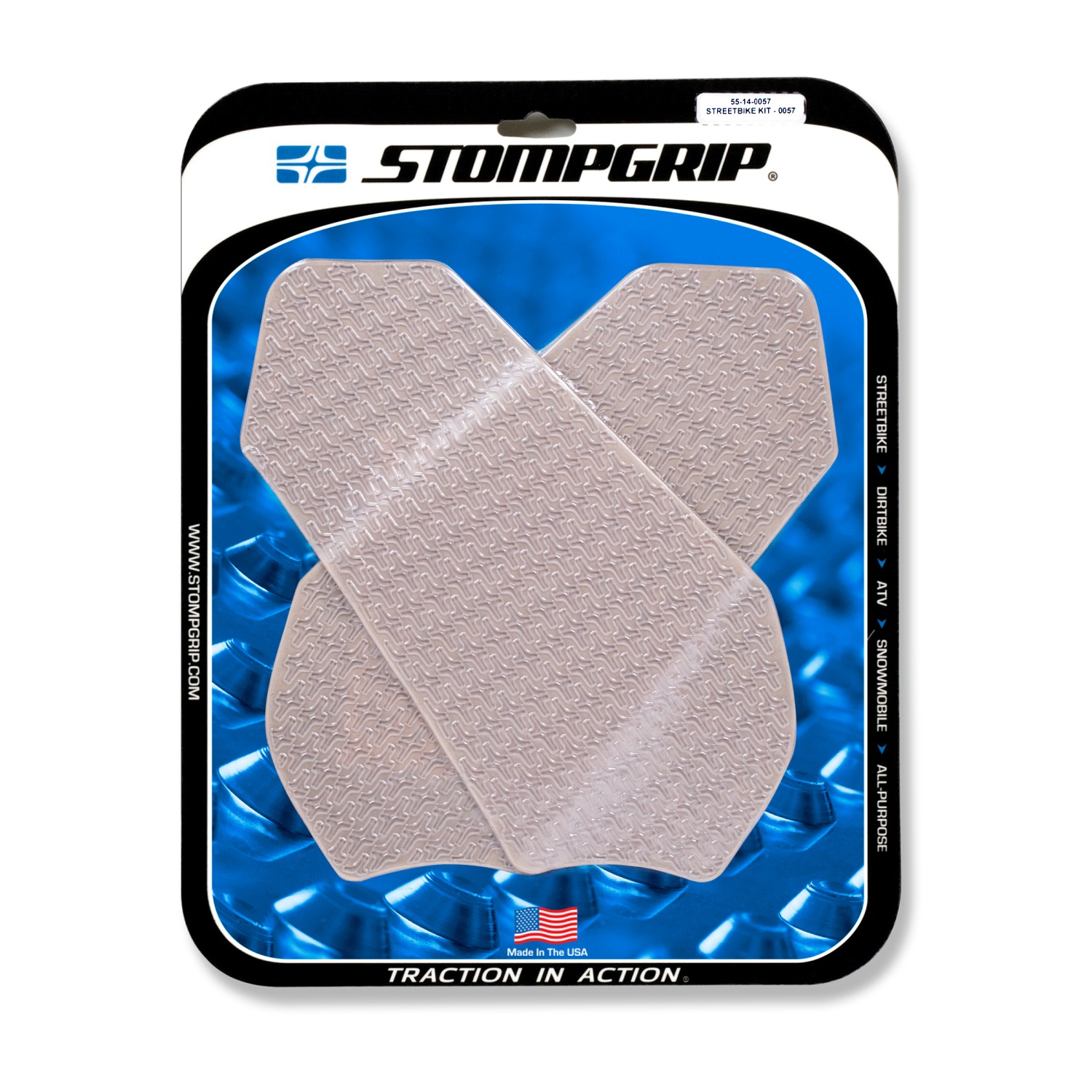 Almohadillas de tracción Stompgrip transparentes, para Suzuki GSXR600, 750, 2011-2025