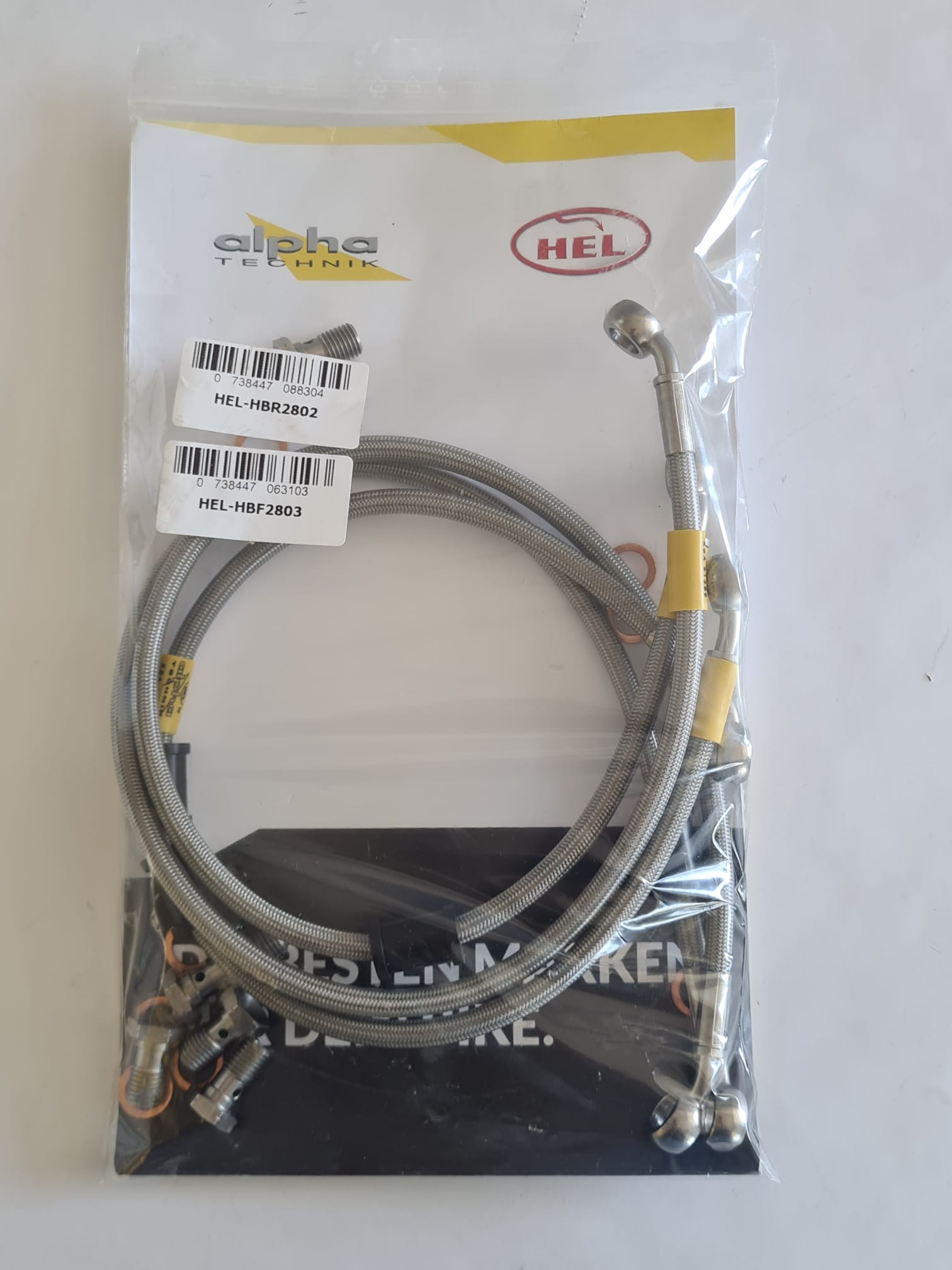 HEL Latiguillo de freno mallado de acero, enrutamiento alternativo para Honda CBR1000RR Fireblade 2008 - 2015, acero inoxidable