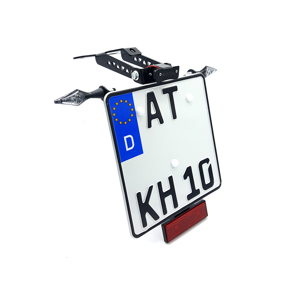 Soporte de matrícula alpha Technik para Aprilia RSV4; Tipo RK; Año del modelo 2011-