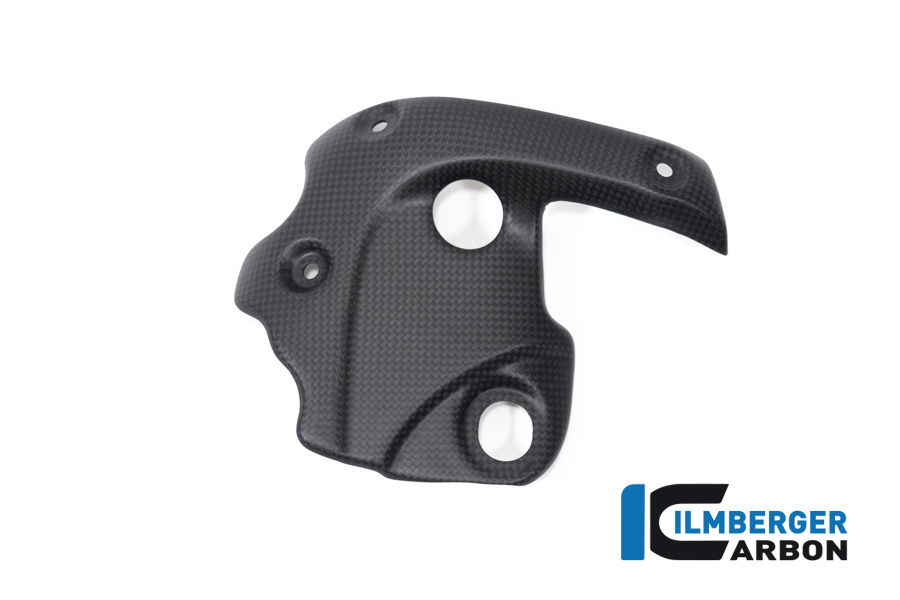 Protector térmico de escape de carbono Ilmberger en el colector, mate, Ducati Diavel 1260, 2019-