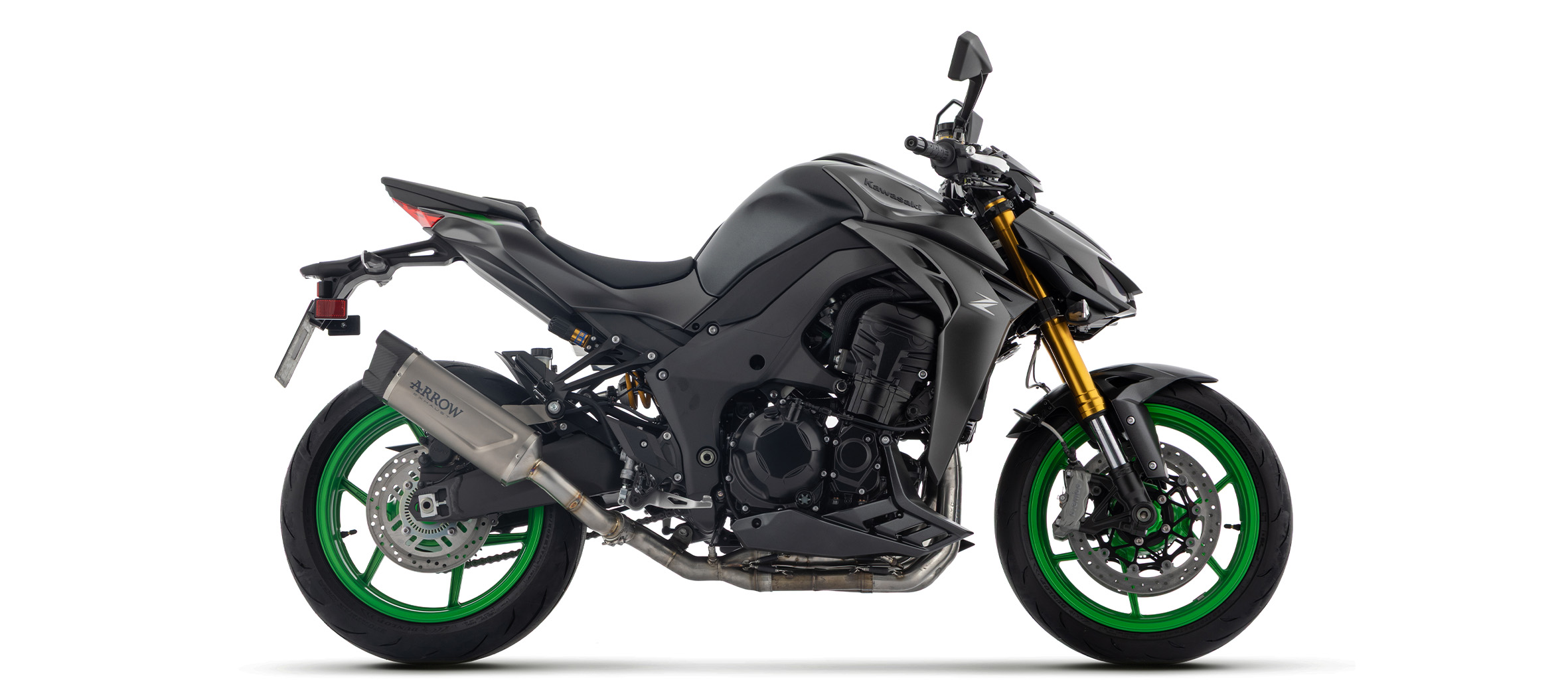 Escape ARROW INDY RACE EVO Titanio con tapa final de carbono para Kawasaki Z1100, SE, 2025-