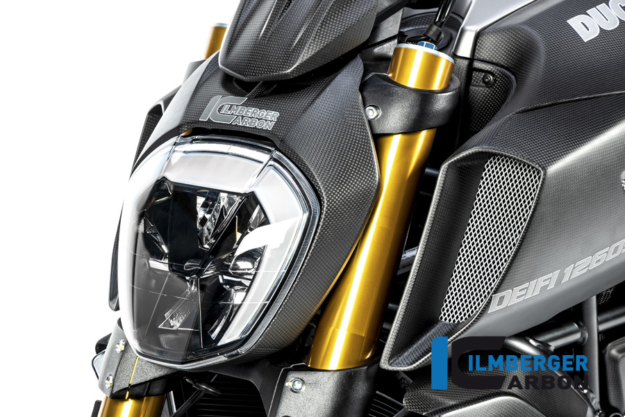 Ilmberger Carbon farocubierta, mate, Ducati Diavel 1260, 2019-