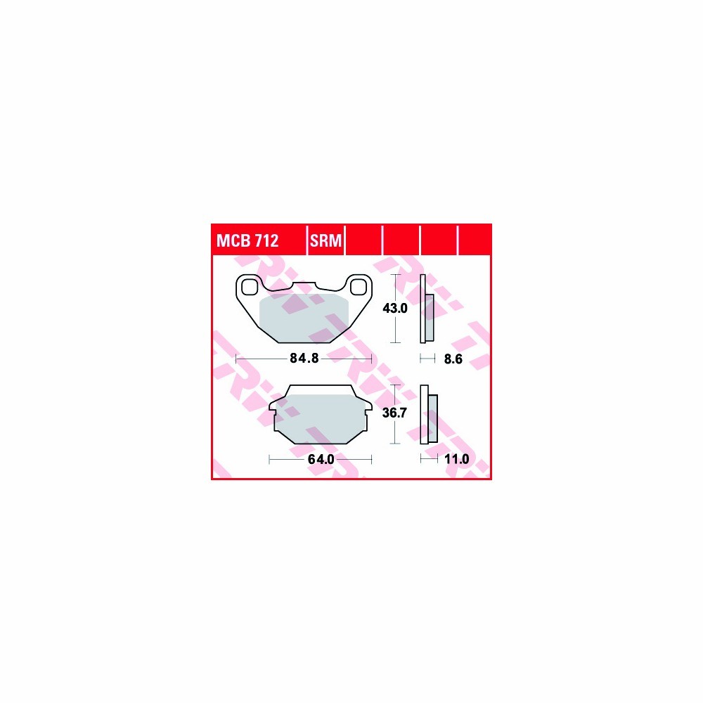 TRW juego de pastillas de freno Sinter Scooter MCB712SRM