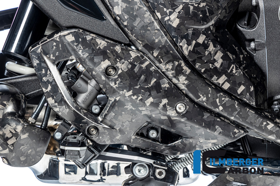 Protector de talón de carbono Ilmberger lado derecho, Black Diamond Carbon, mate, BMW R1300GS 2023-