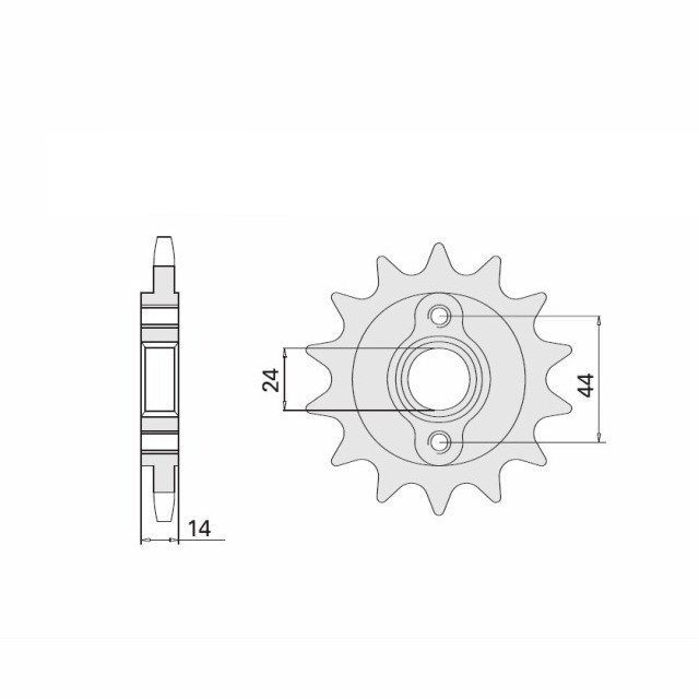 Piñón, 16 dientes, paso 525