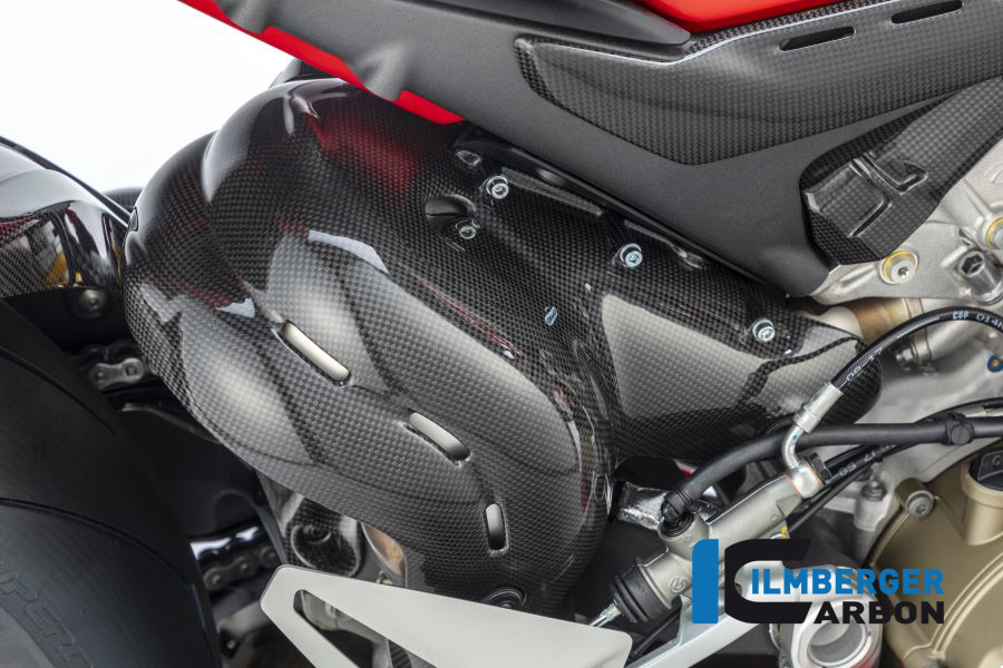 Ilmberger Carbon Protector Térmico de Escape brillante (2 piezas) Panigale V4/V4 S