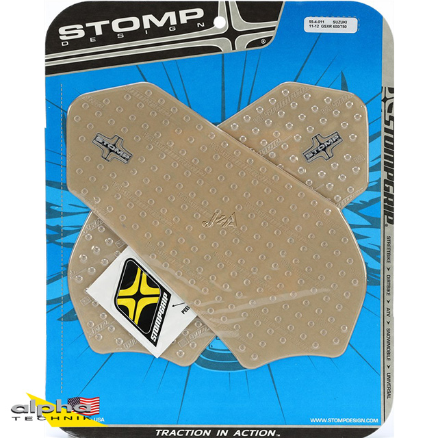 Stompgrip transparente, Volcano, para Suzuki GSXR600, 750, 2011-2025