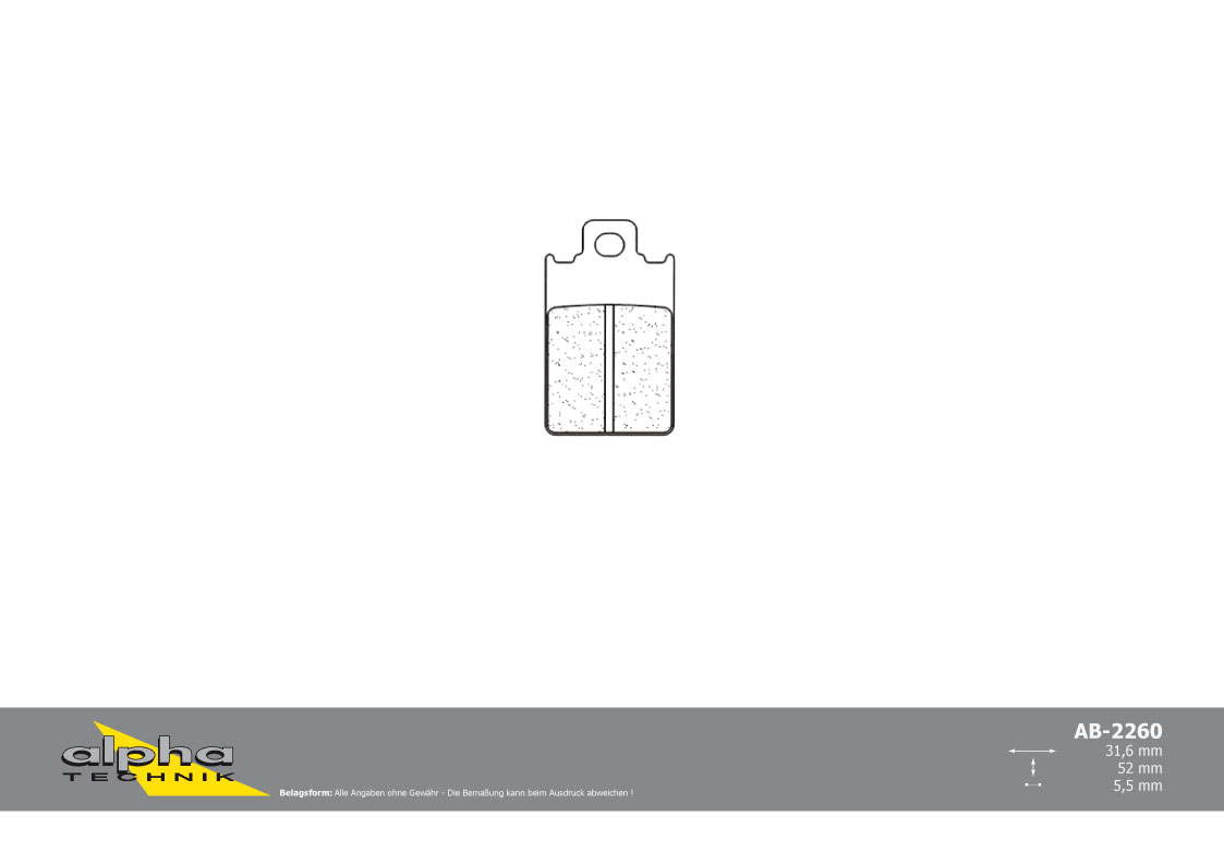 alpha Technik Pastillas de Freno de Competición con ABE