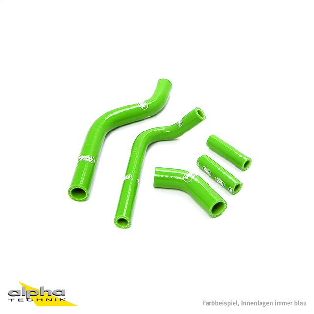 Kit de mangueras de silicona SAMCO SPORT verde para Kawasaki KX250F año del modelo 2004-2005