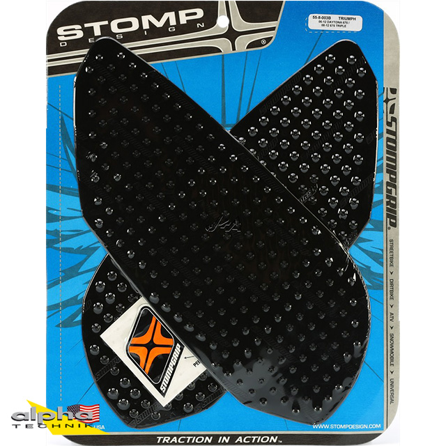 Stompgrip negro, Volcano, para Triumph, Daytona 675 (R), Street Triple