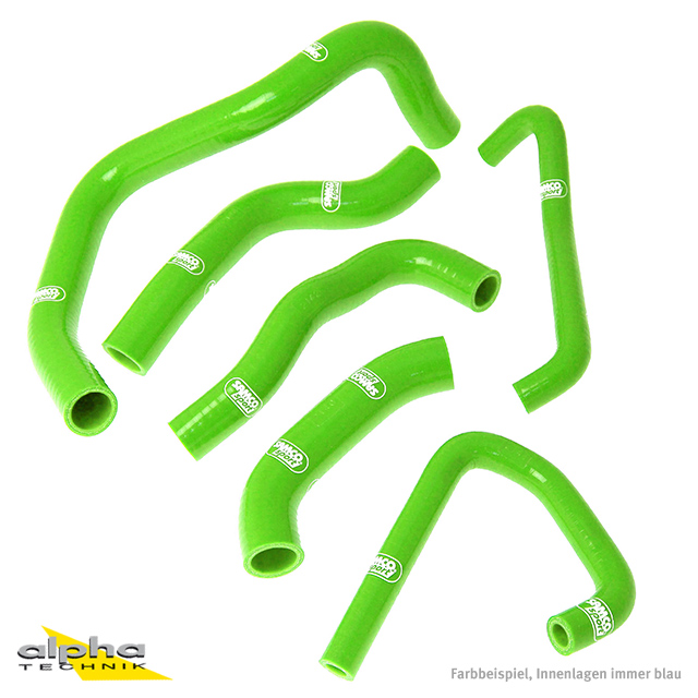 Kit de mangueras de silicona SAMCO SPORT verde para Kawasaki ZX6R año del modelo 2007-2008