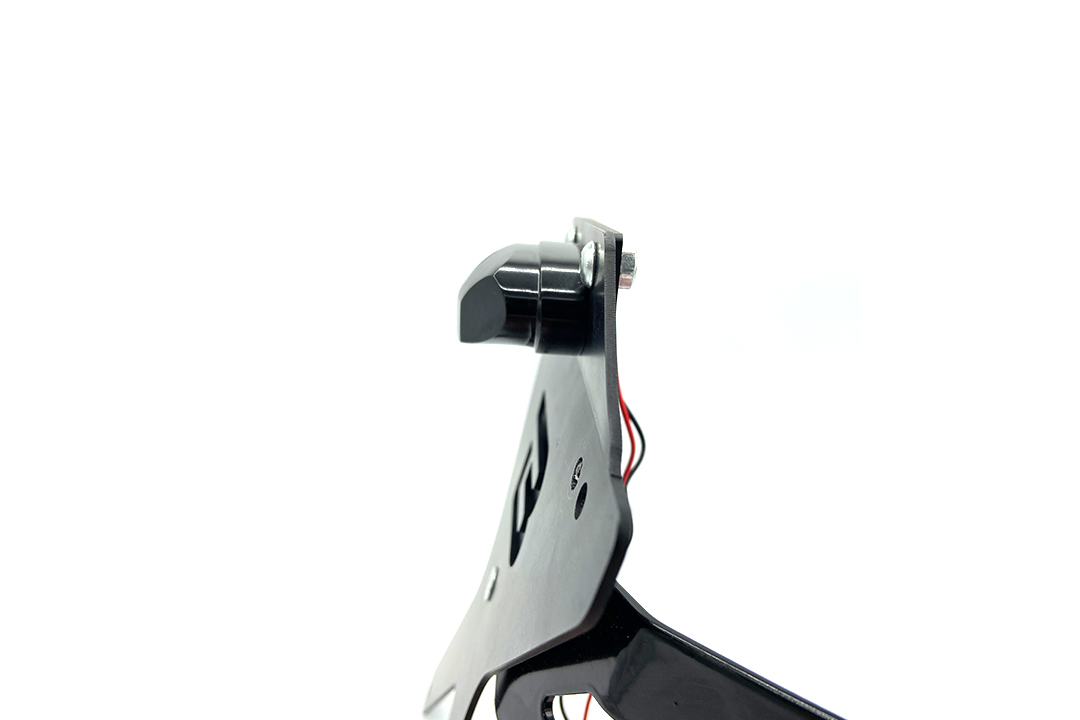 Luz de matrícula LED "Micro Space" de aluminio negra con homologación E