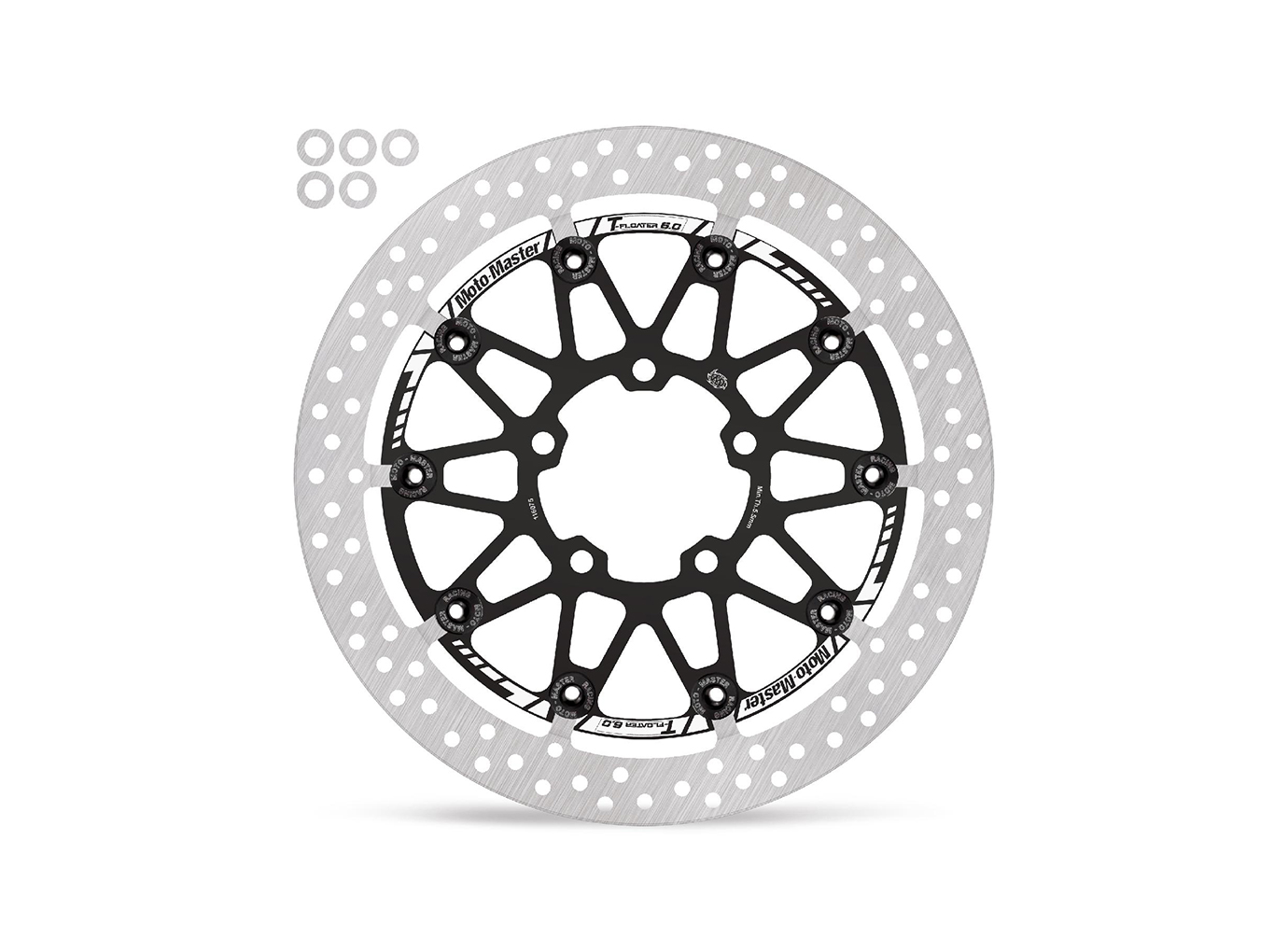 MOTO MASTER disco de freno anterior, delantero simétrico rotacionalmente, T-Floater para Kawasaki ZX10R Ninja año del modelo 2016-2020