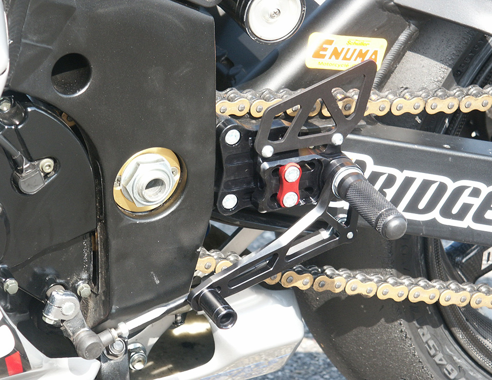 Estriberas LSL 2Slide para Suzuki GSXR1000, 2003-2004, negro-rojo