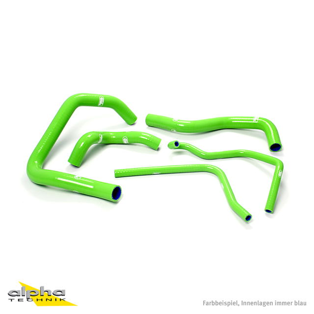 Kit de mangueras de silicona SAMCO SPORT verde para Kawasaki ZX6R ZX6R año del modelo 1998-2002