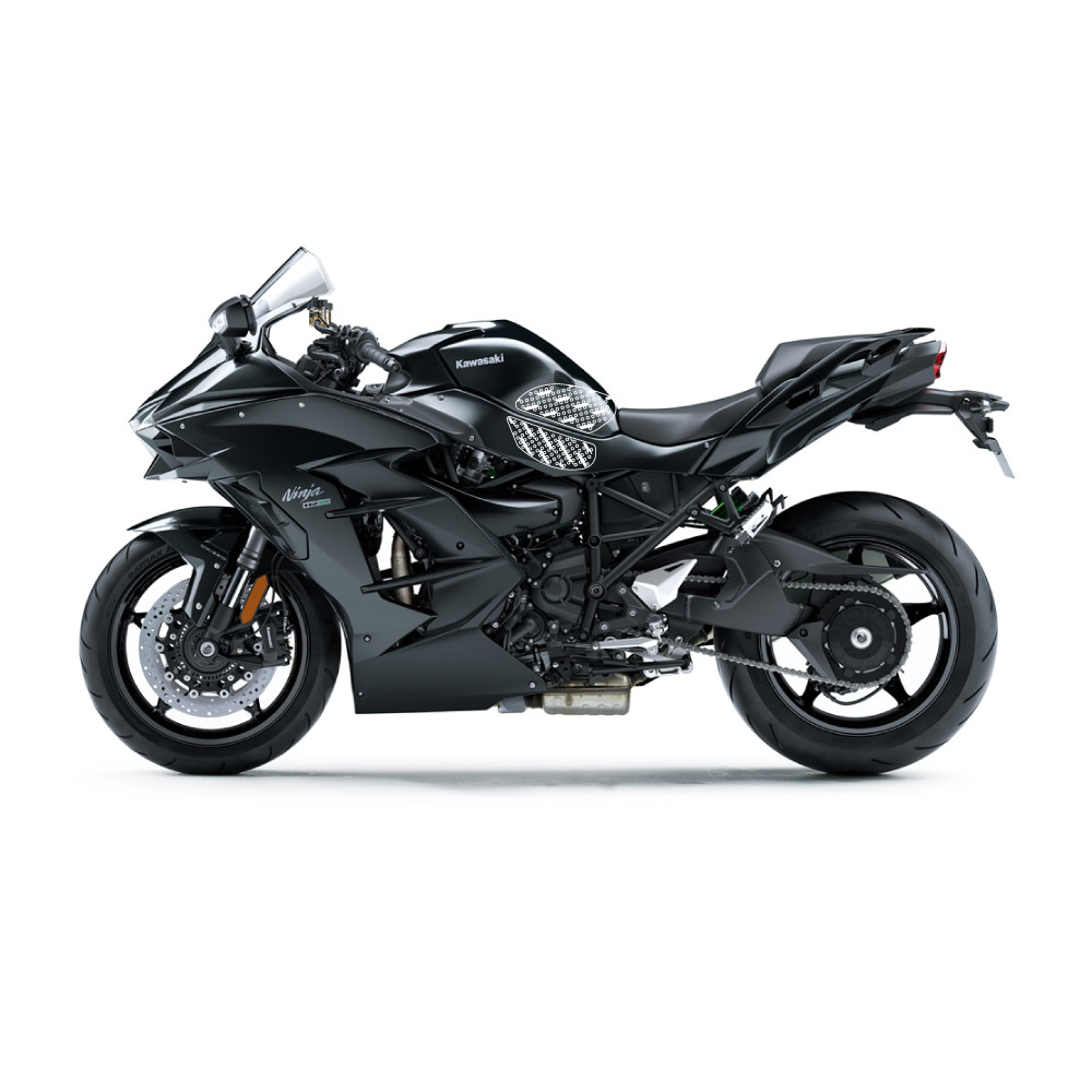 Almohadillas de tracción Stompgrip negras, para Kawasaki Ninja H2 SX (SE), 2018-2025