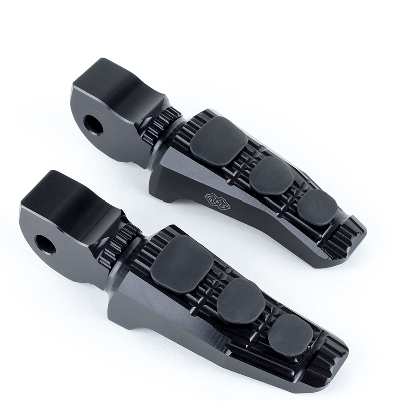 Gilles Kit de reposapiés de repuesto, para pasajero, negro para Yamaha YZF-R1 2002-, YZF-R6 2003-2020