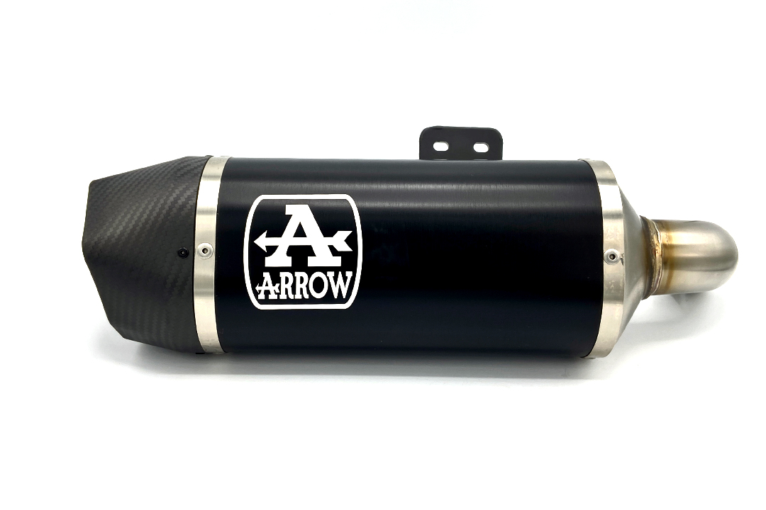 Silenciador ARROW DARK INDY RACE con tapa de carbono para BMW F900R y F900XR a partir del modelo 2020, Aluminio negro