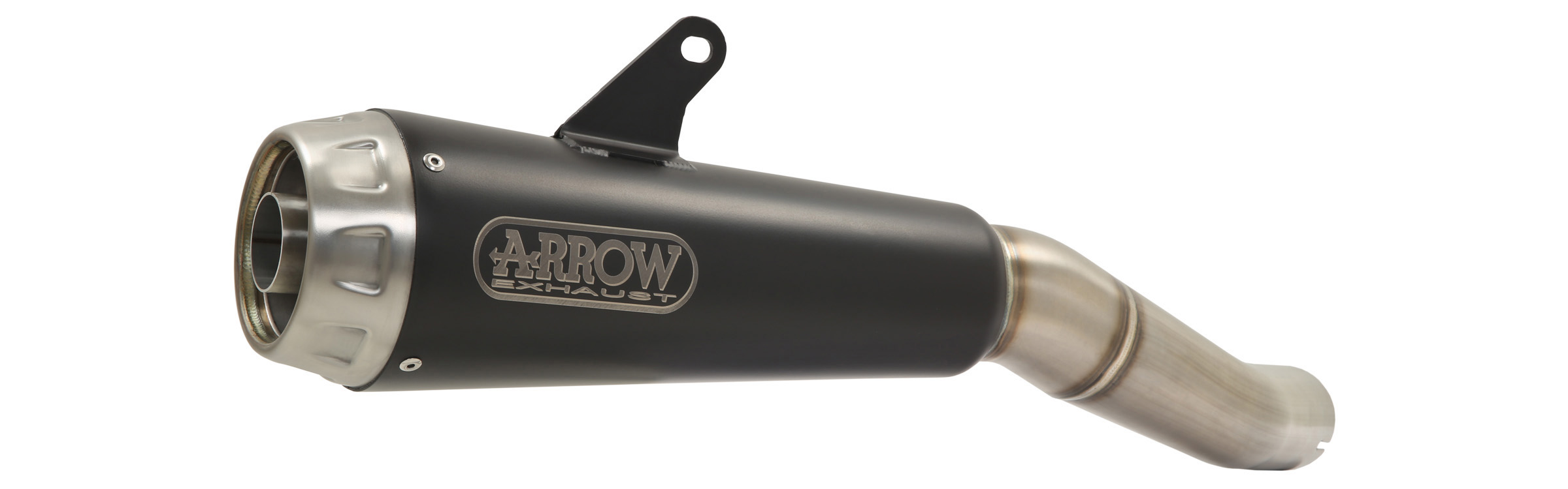 ARROW Escape PRO RACE para Husqvarna Svartpilen 125 2021-, Acero inoxidable negro