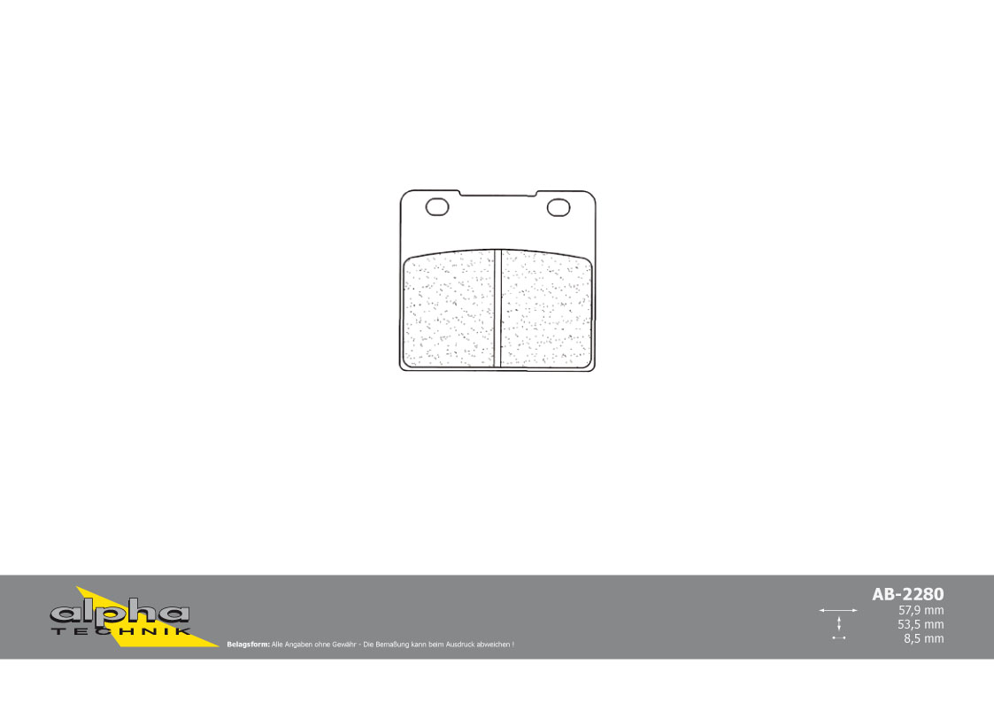 alpha Technik Pastilla de freno Uso en carretera con ABE