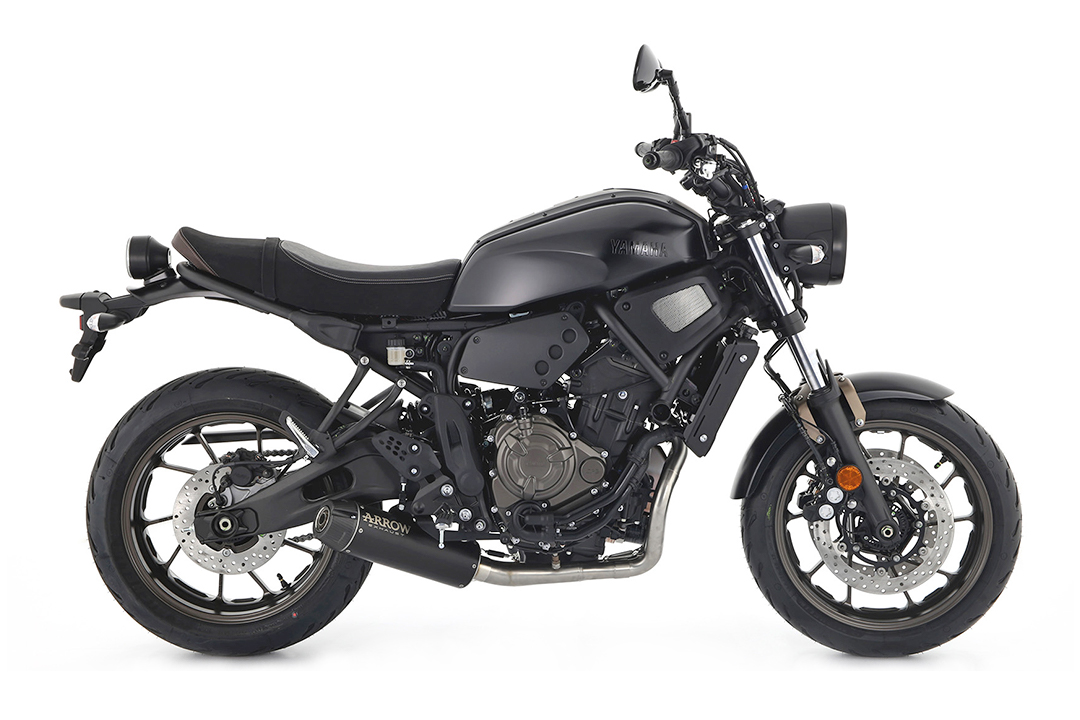 ARROW Silenciador REBEL Sip-On para Yamaha XSR700 2021-, acero inoxidable negro (Solo con colector ARROW)
