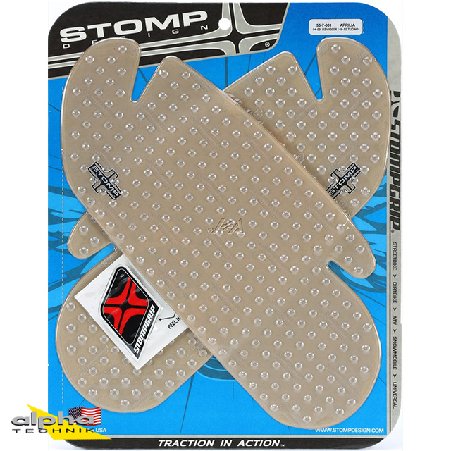 Stompgrip transparente, Volcano, para Aprilia RSV1000R, 2004-2009, Tuono 1000R, 2006-2010