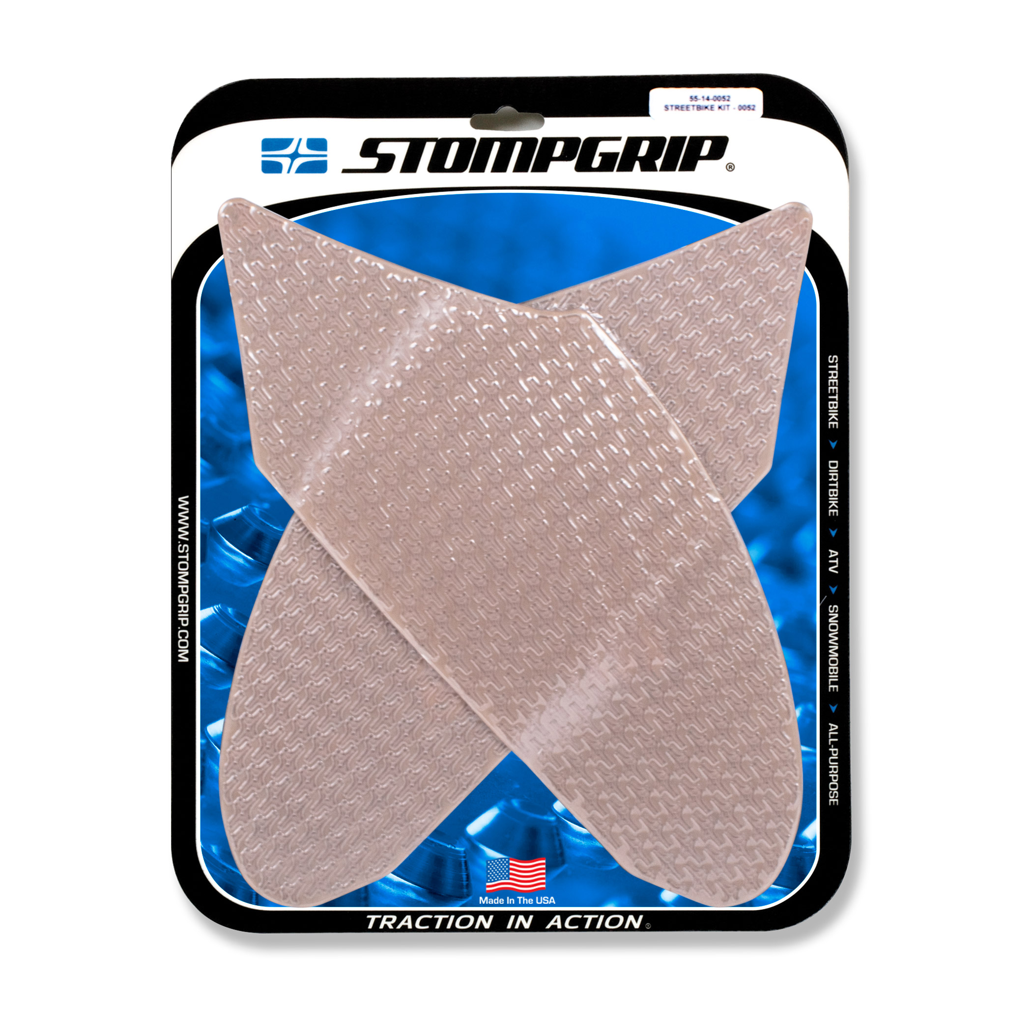 Stompgrip Traction Pads transparentes, para Suzuki GSX-R600, 750, 2006-2007