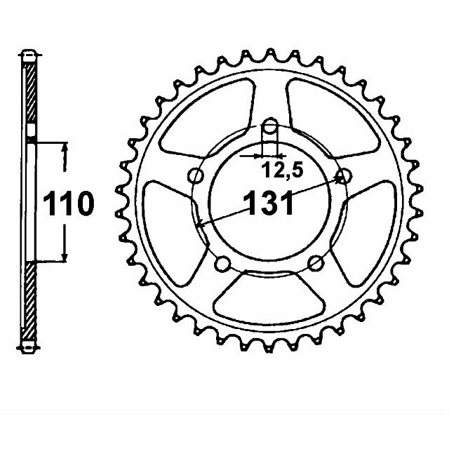 Kit de cadena DID con cadena 525VX3, color estándar, para BMW S1000R, año del modelo 2014- / S1000RR, año del modelo 2012- / S1000RR ABS, año del modelo 2015-