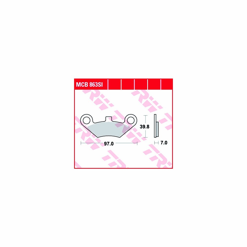 TRW pastillas del frenosatz Sinter Offroad MCB863SI trasero