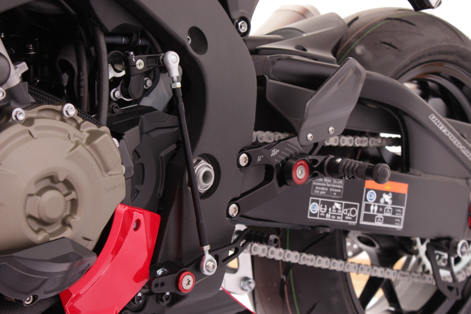 Sistema de reposapiés GILLES MUE2 para Honda CBR1000RR SC77 negro
