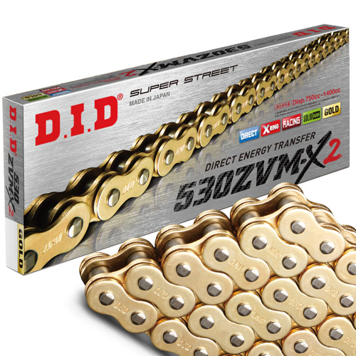 cadena DID 530 ZVM-X2 dorada G&G