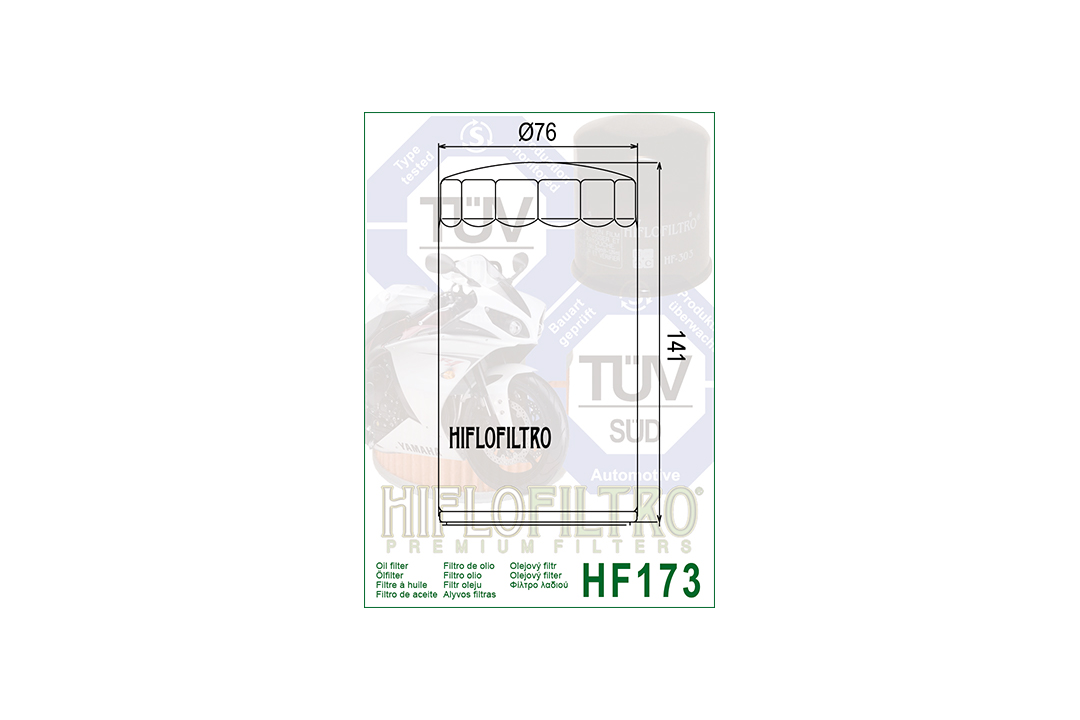 HIFLO filtro de aceite HF173C para varios modelos HARLEY Dyna Glide Sturgis / Super Glide / Glide Daytona / Glide Custom / Low Rider / Wide Glide