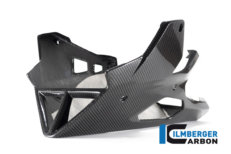 Spoiler de motor de carbono Ilmberger versión larga con caballete central, brillante, BMW S1000XR 2020-2023