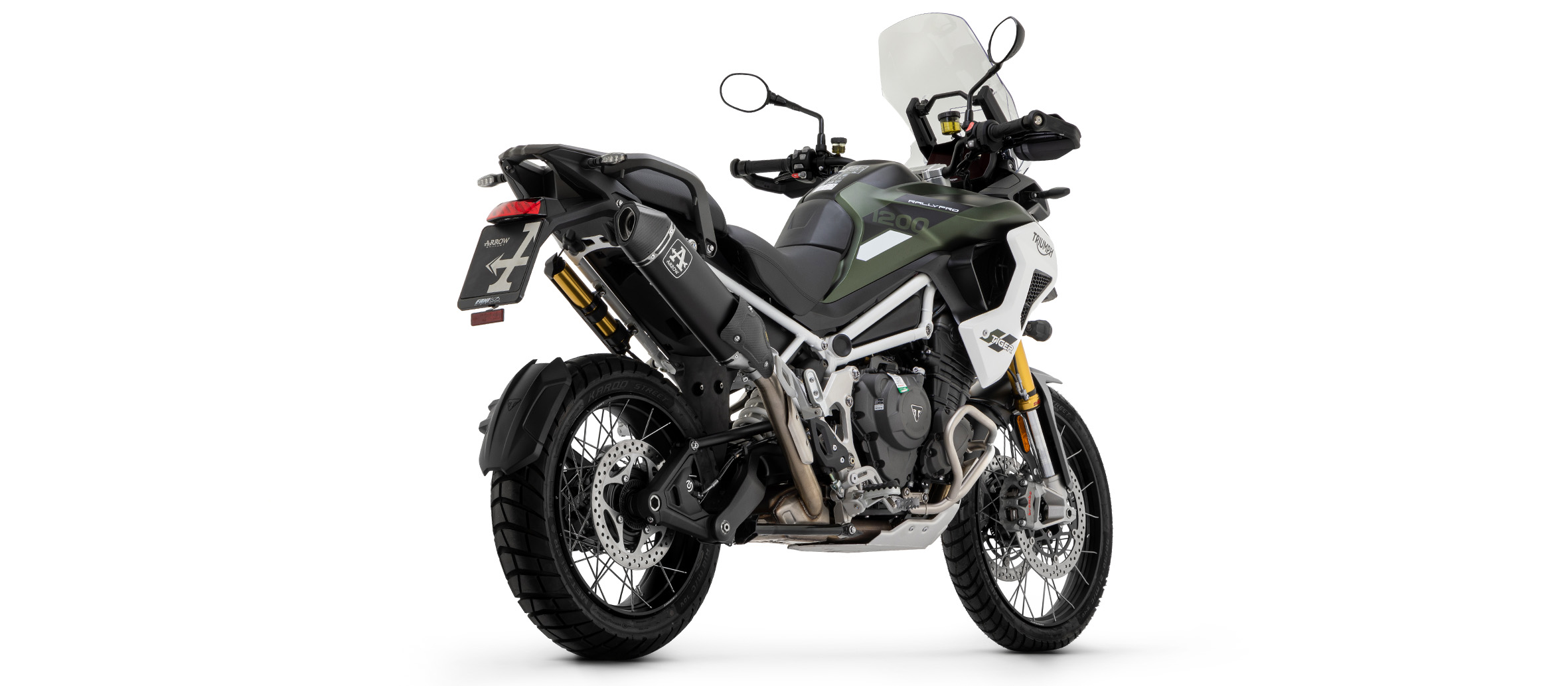 ARROW VELOCE DARK Racing Slip-On para Triumph Tiger 1200, Tipo PV01, 2022-2024