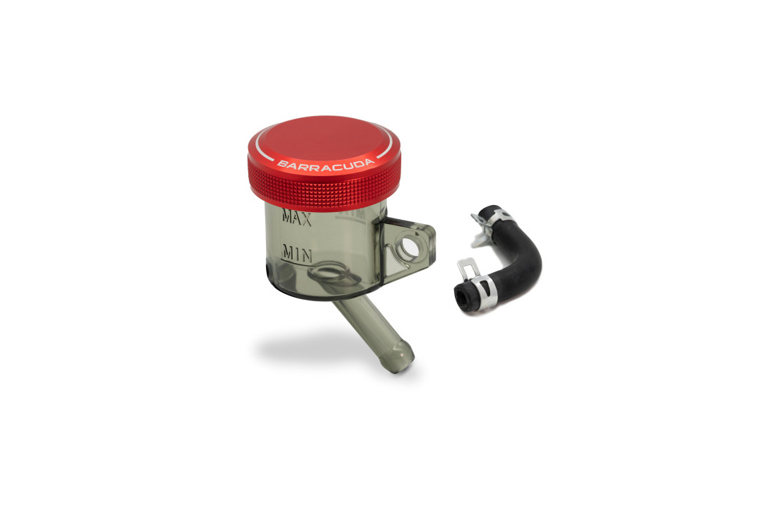 Barracuda Universal depósito de reglaje con tapa de aluminio roja, diámetro de 30mm