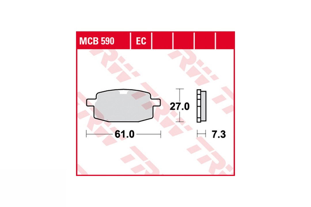 TRW pastillas del frenosatz MCB590EC anterior, delanteroe