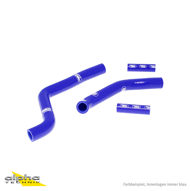 SAMCO SPORT Kit de mangueras de silicona azul para Kawasaki KX125 año del modelo 2005-2012