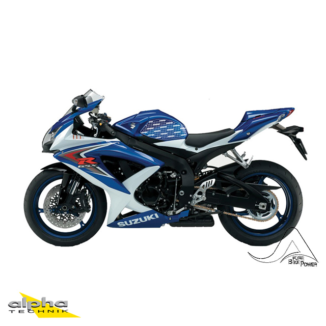 Stompgrip transparente, Volcano, para Suzuki GSXR600, 2008-2010