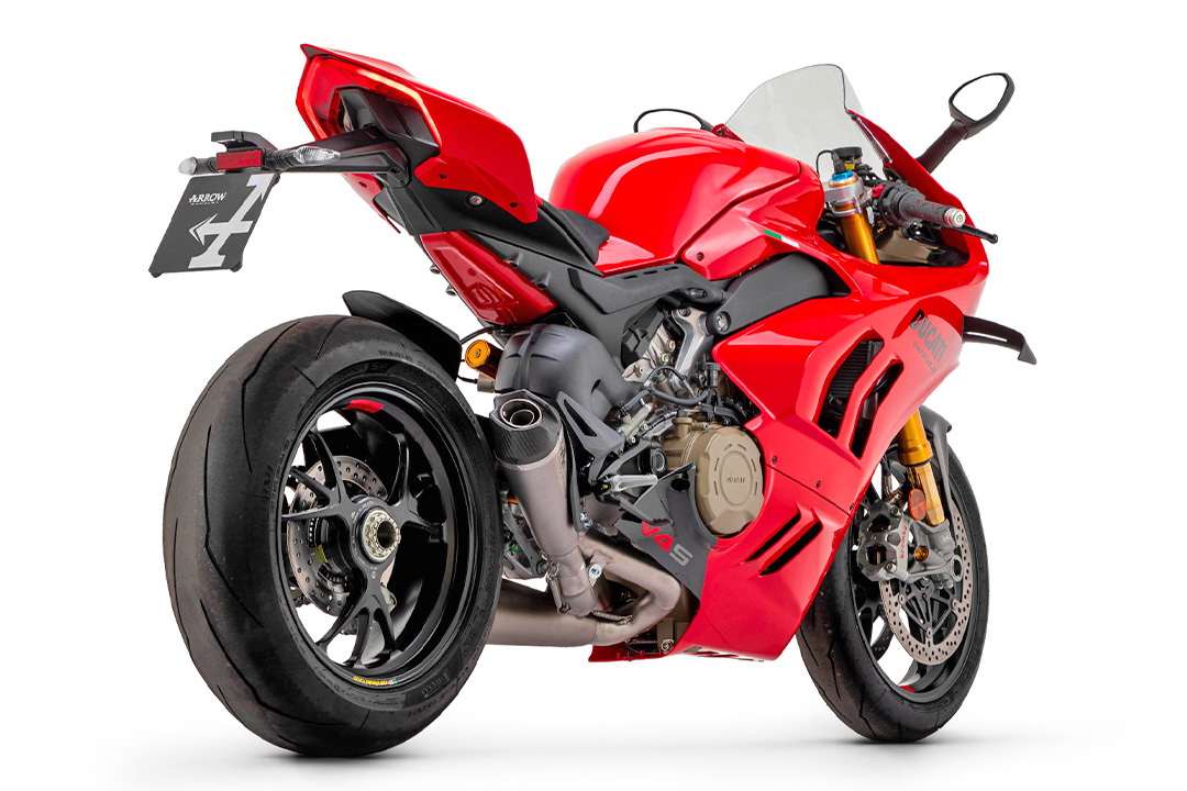 ARROW Escape WORKS Titan con tubo de conexión de titanio para Ducati Panigale V4 y Streetfighter V4
