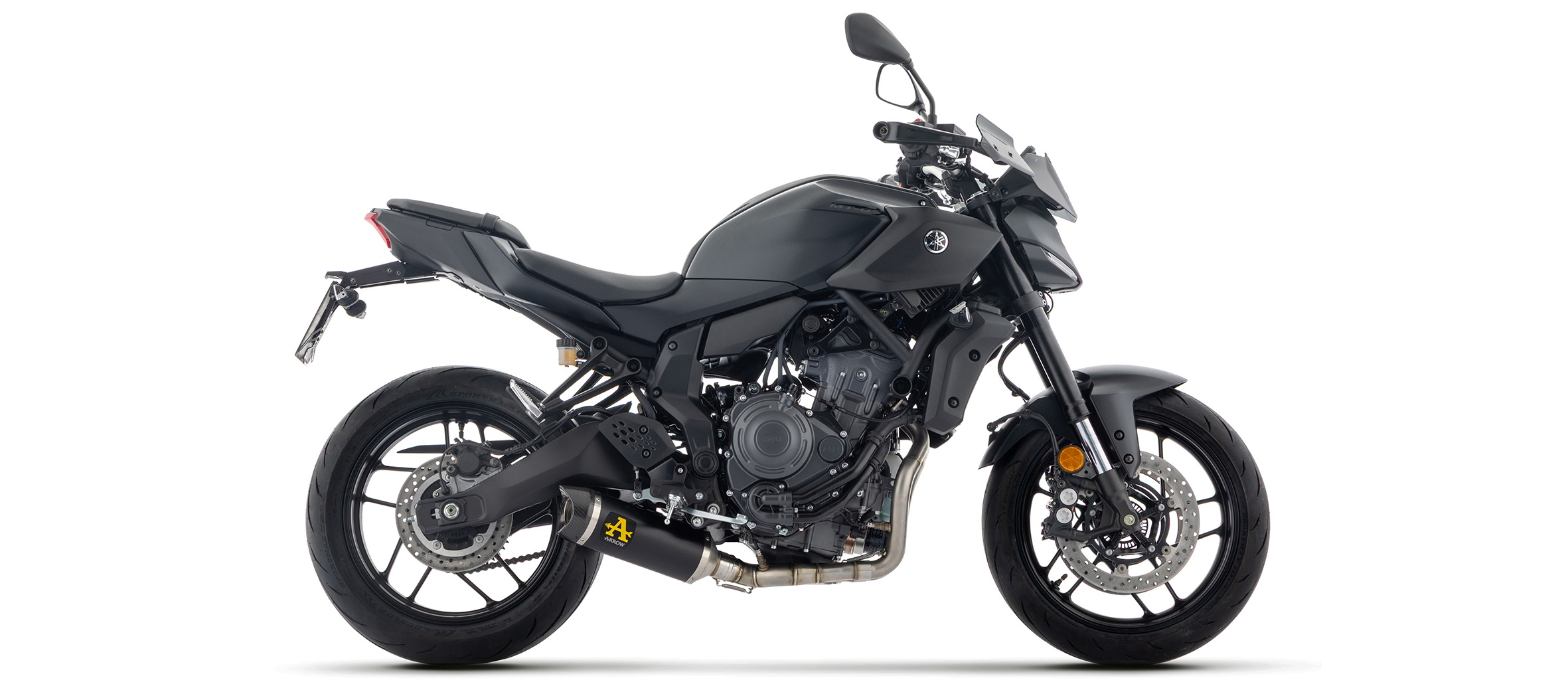 Sistema de competición ARROW THUNDER con carcasa de titanio para Yamaha MT07, Tipo RM48, RM49, RM50, RM51, RM53, RM54, 2025-