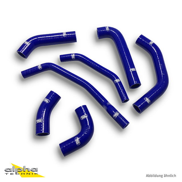 Kit de mangueras de silicona SAMCO SPORT Diseño OEM azul para Kawasaki ZX10R SE RR Año del modelo 2016-2020