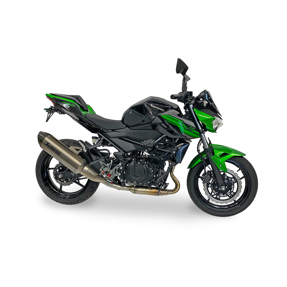 >TRACK< Sistema de reposapiés de titanio Kawasaki Ninja 400 a partir de 2018 / Z400 a partir de 2019 ABE