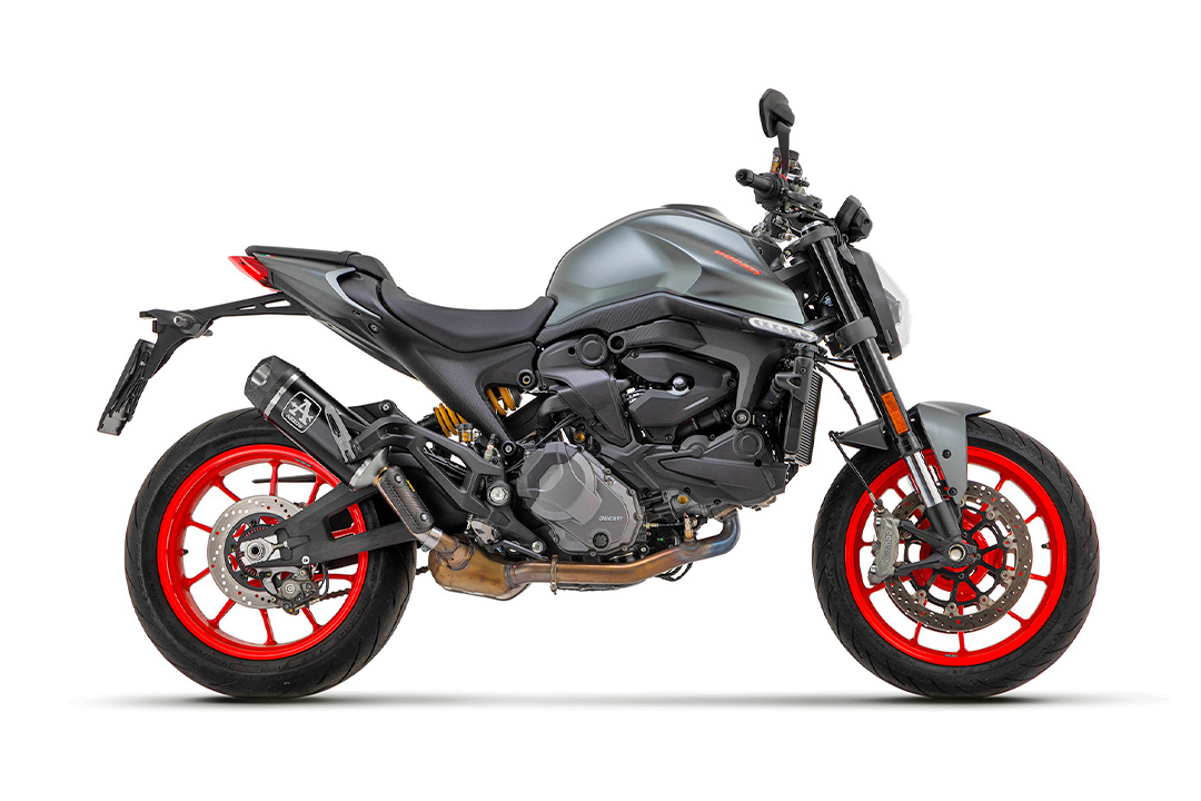 Silenciador ARROW INDY RACE DARK Aluminio para Ducati Monster / Monster+ a partir del año de modelo 2021-