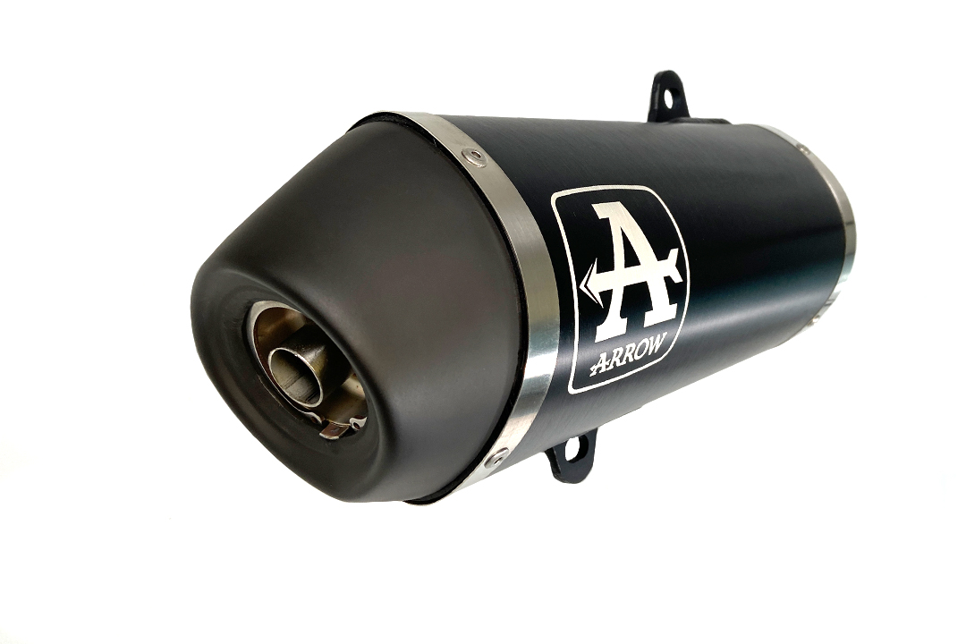 Escape ARROW DARK URBAN para Yamaha N-Max 155 2017-, aluminio negro (Solo con colector ARROW)