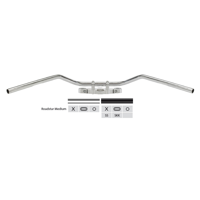 Manillar de acero TRW Roadstar Medium MCL135CKK, cromado