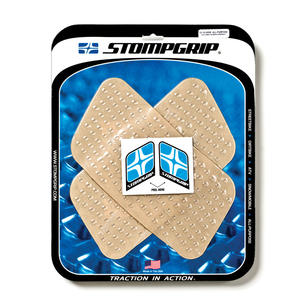 Stompgrip Traction Pads Universales Rectangulares transparentes para Honda ST1300, 2002-2012, XRV750 Africa Twin, 2000-2003 y Yamaha XT1200Z Super Tenere (Worldcrosser), 2012-2015