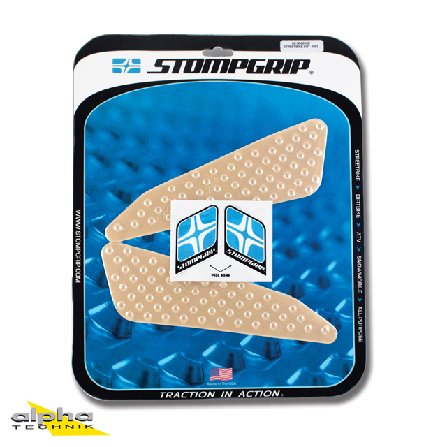 Stompgrip transparente, Volcano, para modelos BMW, KTM, Moto Guzzi (ver lista de compatibilidad)