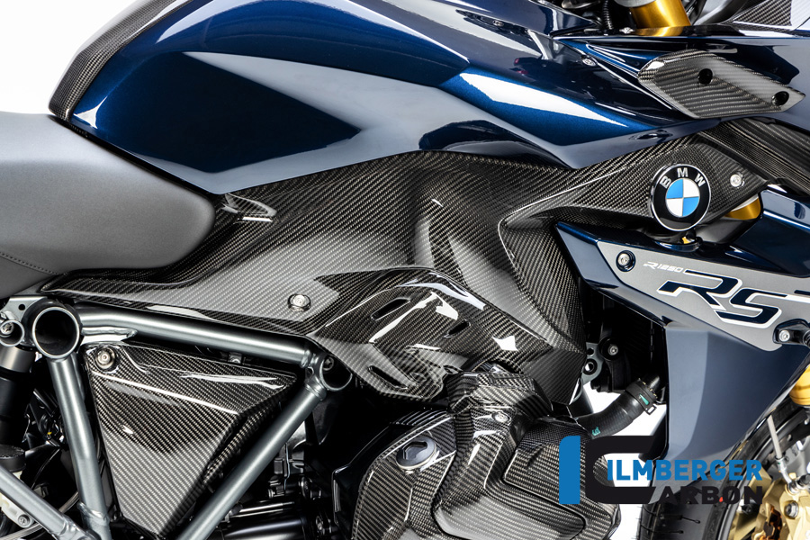 Cubierta lateral de carbono Ilmberger bajo depósito de gasolina lado derecho, brillante, BMW R1250RS 2019-