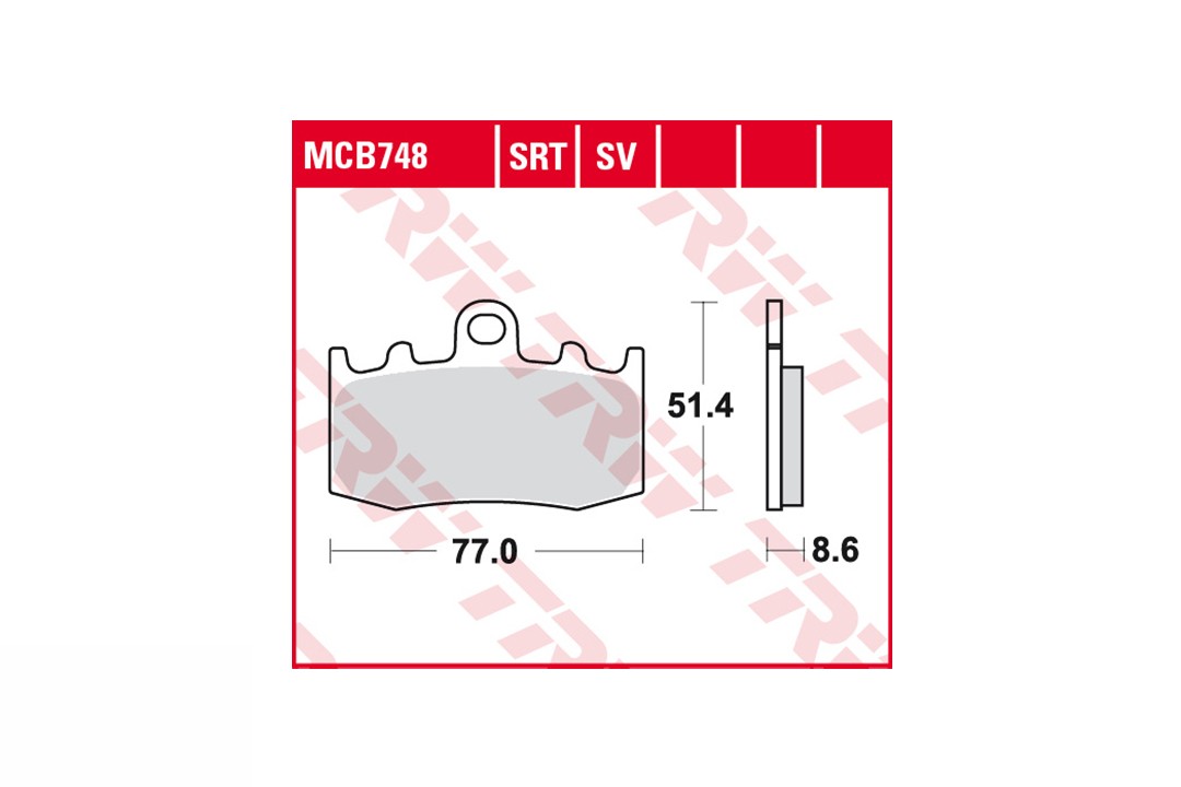 Juego de pastillas de freno TRW Sinter Road & Track MCB748SRT Delanteras