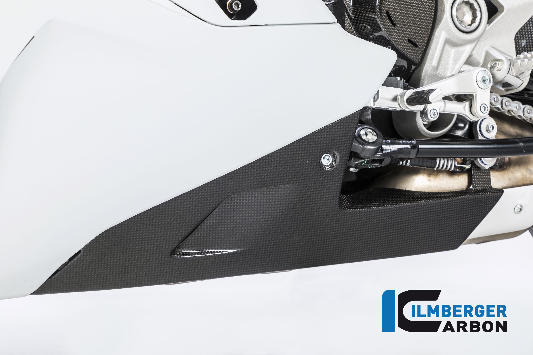 Extensión de spoiler de motor de carbono Ilmberger brillante, Carbono